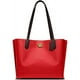 thumbnail image 1 of Bolso Coach Tote de Cuero con Bloques de Color Rojo, 1 of 3