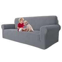 Funda De Sofá Maxijin Super Stretch Para Sofá De 3 Cojines, Color Gris Claro
