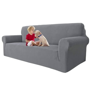 Funda De Sofá Maxijin Super Stretch Para Sofá De 3 Cojines, Color Gris Claro