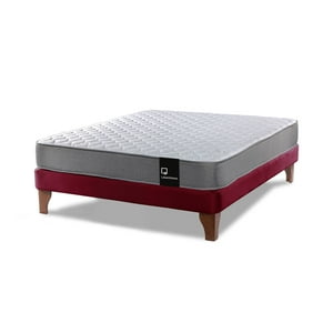Latam Home - Cama Europea Zen Best Full 135X190 Cm Tela Burdeo