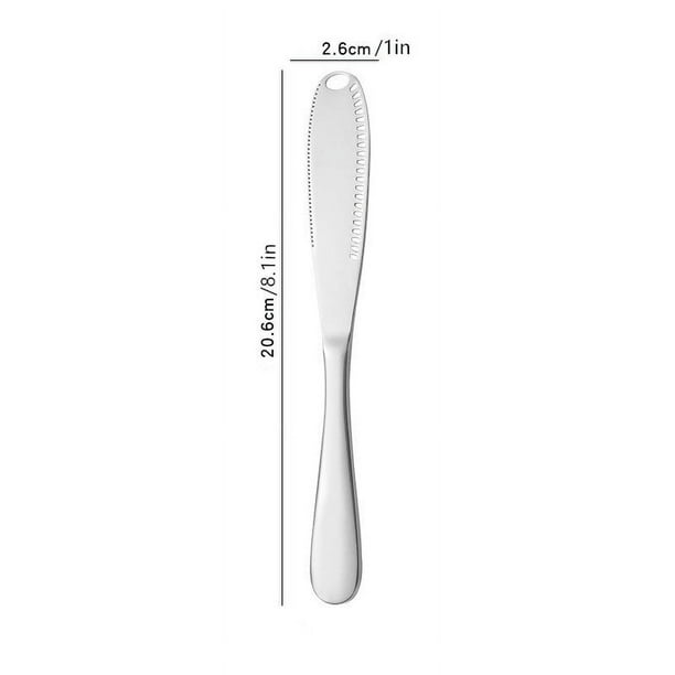 1pc 430 Stainless Steel Butter Cutter, Butter Knife, Cheese Bread Jam Butter Spatula, 8.1*1*0.4in