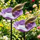 thumbnail image 1 of Estacas jardín flor metal hechas mano 4 uds baño pájaros estación riego abejas jardín, 1 of 7