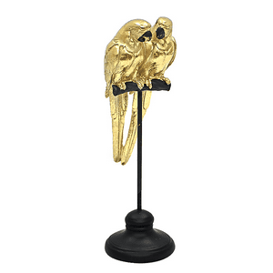 Muebles Santa Ana - Figura Pareja De Loros Dorado