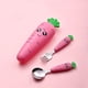 thumbnail image 1 of 1pc/1set Creative Cartoon Carrot Tableware, Children's Fork Spoon With Handle, Portable Children's Tableware, For Toddlers Kids, 1 of 3