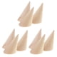 thumbnail image 5 of Soporte Para Presentación De Joyería, Anillo De Madera De Cono Liso Sin Pintar, Organizador, 9 Uds., 5 of 5