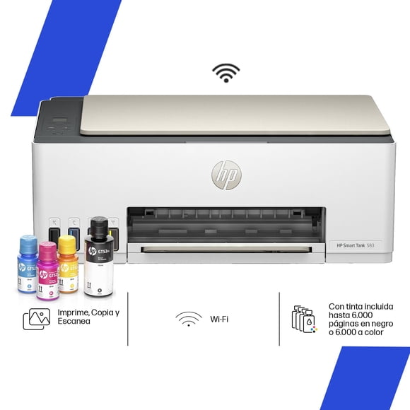 Impresora Multifuncional HP Smart Tank 583 Wi-Fi Color, HP App
