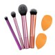 thumbnail image 2 of Juego de brochas de maquillaje con esponja mezcladora para sombras de ojos, base, rubor y corrector, varias brochas, 2 of 8