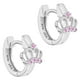 thumbnail image 3 of Argollas corona de plata 925 con circones rosados, 3 of 3