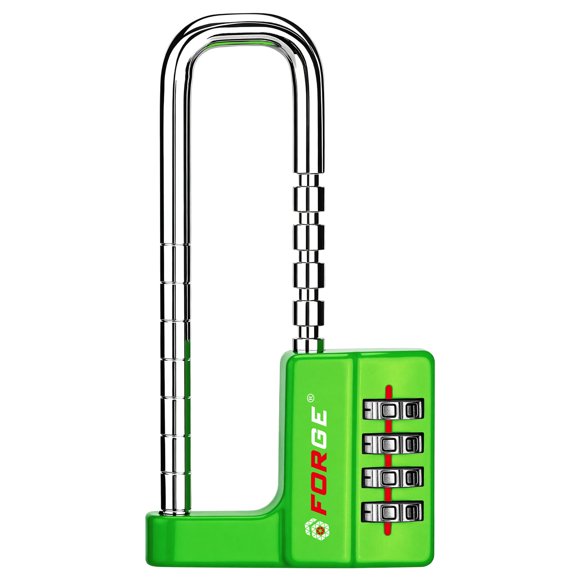 Candado FORGE de combinación con grillete ajustable – Verde
