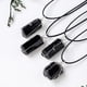 thumbnail image 3 of Collar de obsidiana para hombre - Colgantes de cristal | Collar de cristal negro envuelto en alambre con cuerda ajustable para calmar la mente y las emociones. Yuxun, 3 of 7