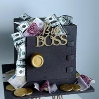 Adorno Para Tartas Aqugoo, Acrílico Dorado, Feliz Cumpleaños, Big Boss