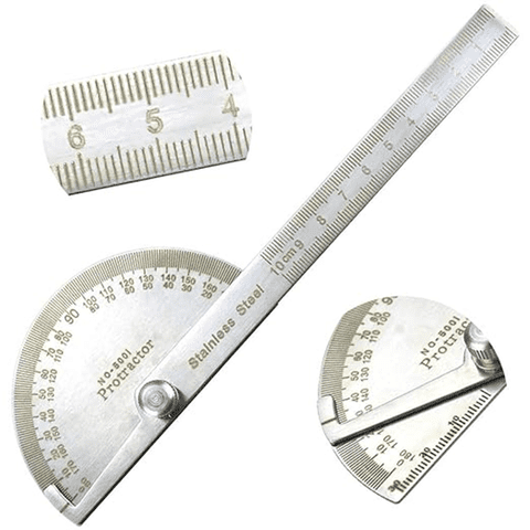 Genérica - Goniómetro Transportador Acero 10Cm 0-180°