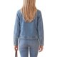 thumbnail image 3 of INSPIRE CHIC Chaqueta de Mezclilla para Mujer Casual de Mangas Largas Lavada con Botones Cuello Redondo Chaquetas de Jean Azul Claro Medio, 3 of 6