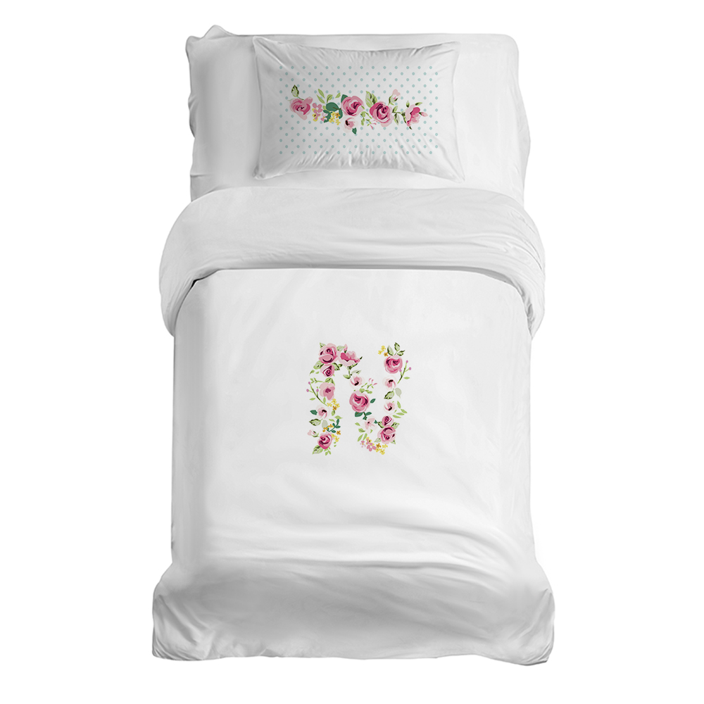 Tuyo Print - Cubreplumón Transición Letras Vintage N