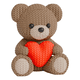 thumbnail image 1 of Peluche Osito de Punto para el día de San Valentín, 1 of 3