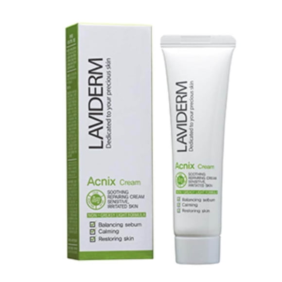 Crema anti acné LAVIDERM con ácido láctico, ácido salicílico y escualeno