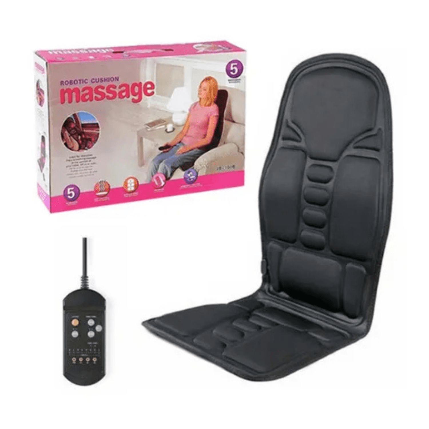 Genérico - Asiento Masajeador Cojin Masaje Espalda Auto, Casa U Oficina