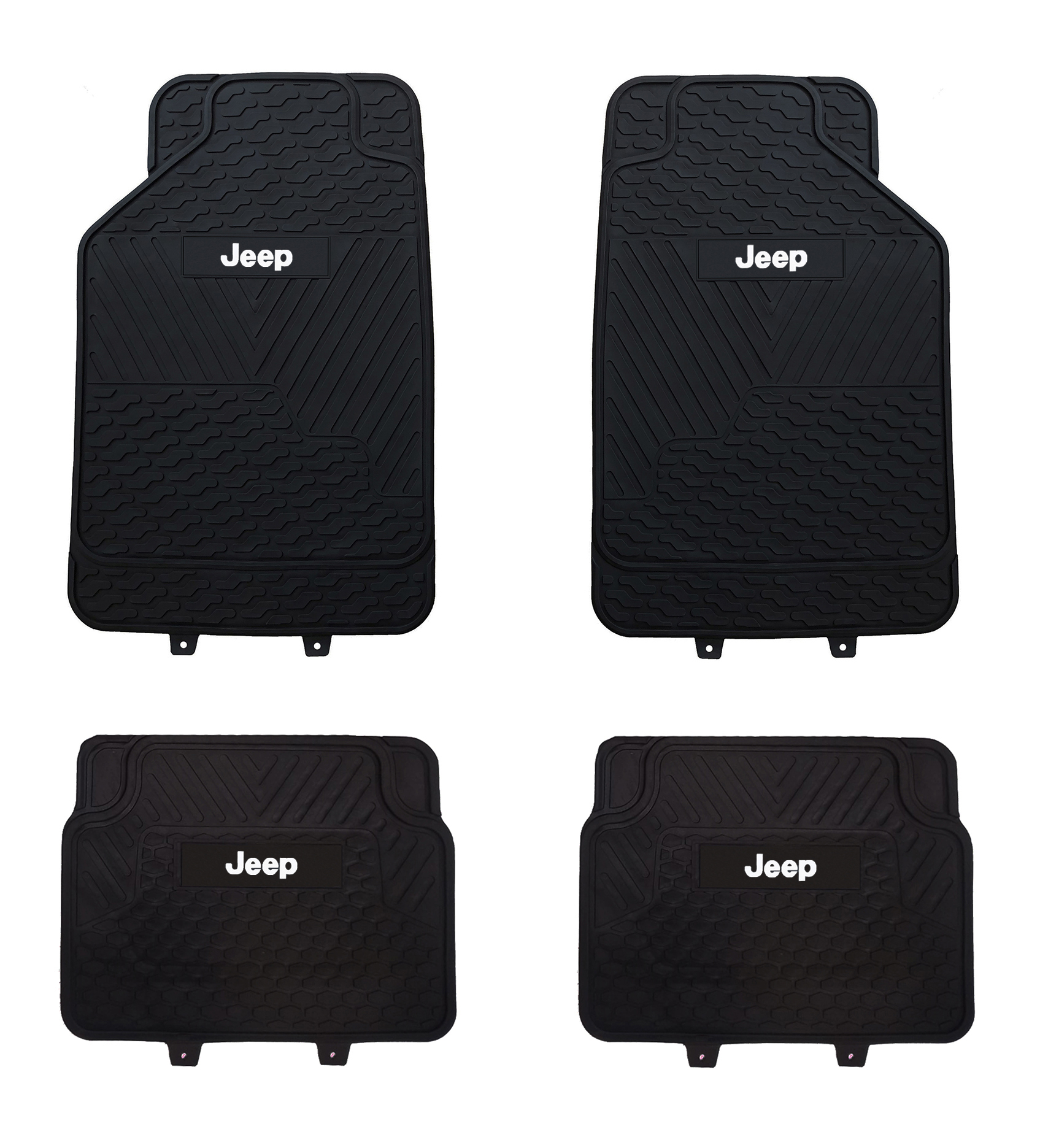 Jj Group - Pisos De Goma Marca Jeep Para Vehículos 4 Piezas