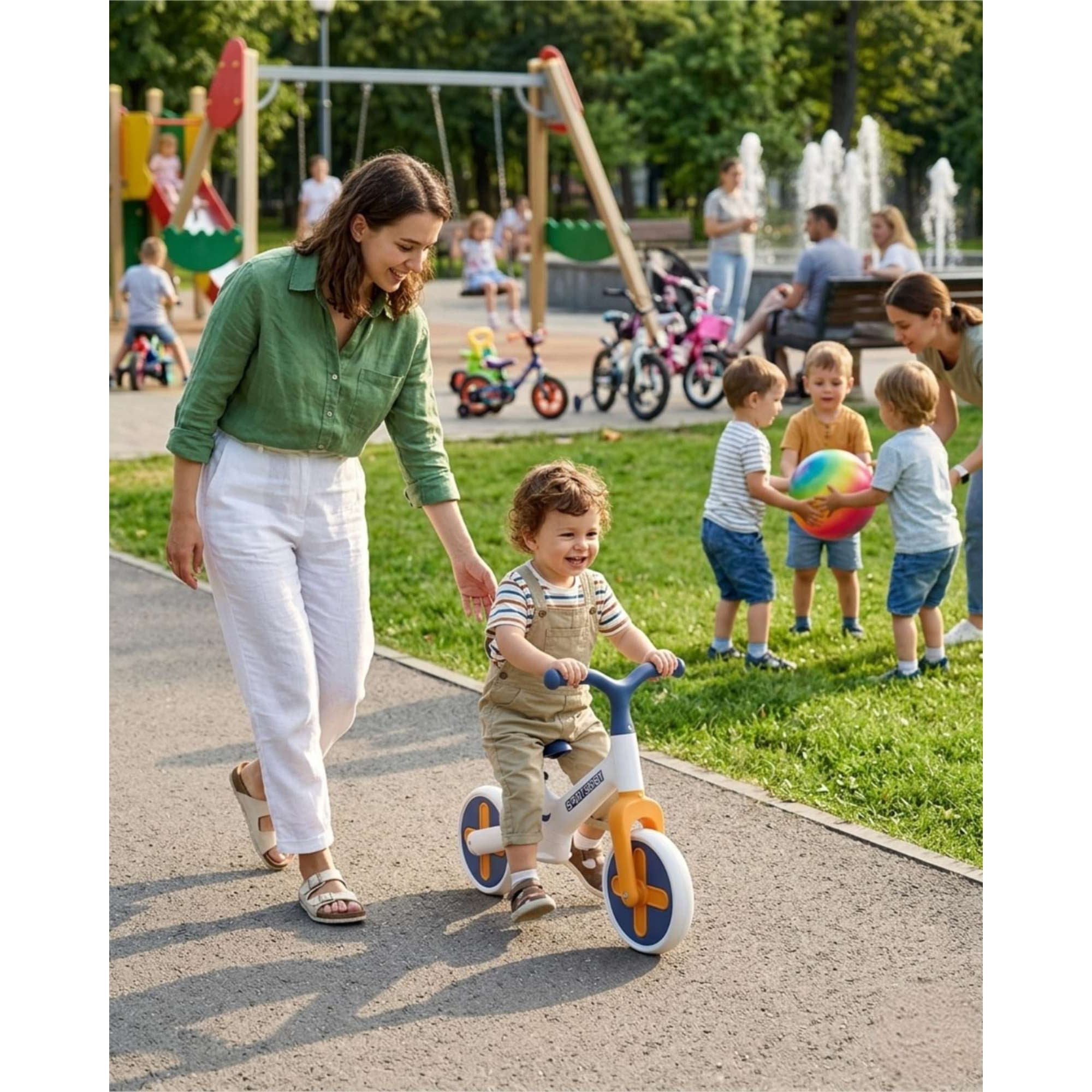 Myl Todo Hogar - Bicicleta De Entrenamiento Para Niños, Sin Pedales, Ajustable B2