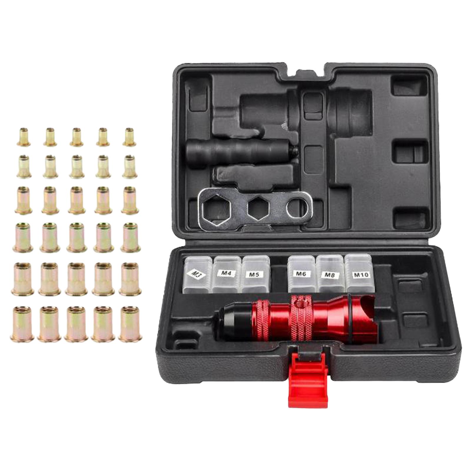 Ioensy - Máquina De Tuercas Eléctricas Adaptador Herramienta De Tuerca Para Remaches Para El Carpintero Al Aire Libre Casa Con Tuercas De Remaches