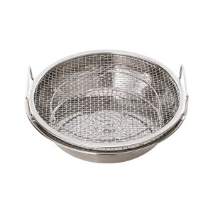 Magideal - Bandeja De Filtros De Aceite Para Freír, Herramienta De Cocina De Acero Inoxidable Con Asas, Soporte Para Patatas Fritas Para Barbacoas De Picnic, Uso Pequeño
