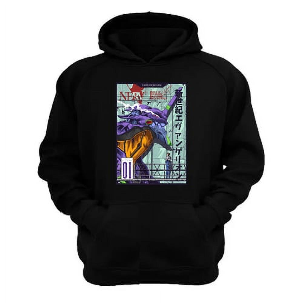 Genérico - Polerón Canguro Evangelion Negro Talla Xl Unisex