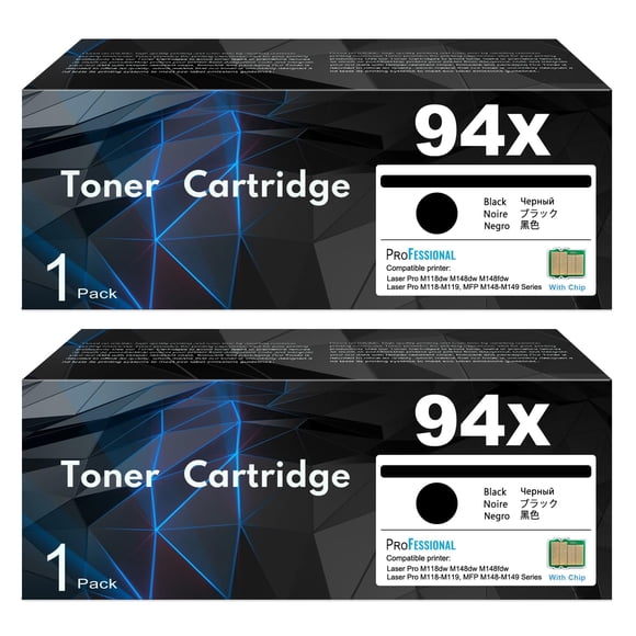 Cartucho de tóner GORLENKE 94X negro de alto rendimiento, paquete de 2