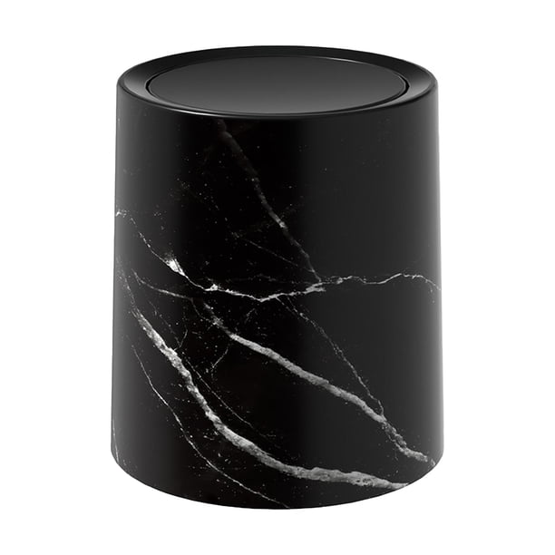 Basurero de Baño de Mármol Cubo de Basura para el Hogar para Dormitorio Sala de Estar Oficina (Basurero de Mármol)