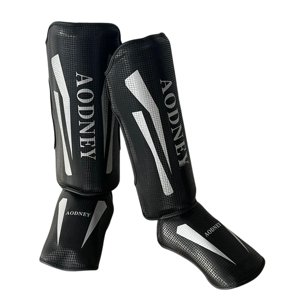 Ioensy - Espinilleras Para Kickboxing, Muay Thai, Almohadillas Para El Empeine De La Espinilla Para Lucha, Sanda, Karate, Color Negro, Talla M