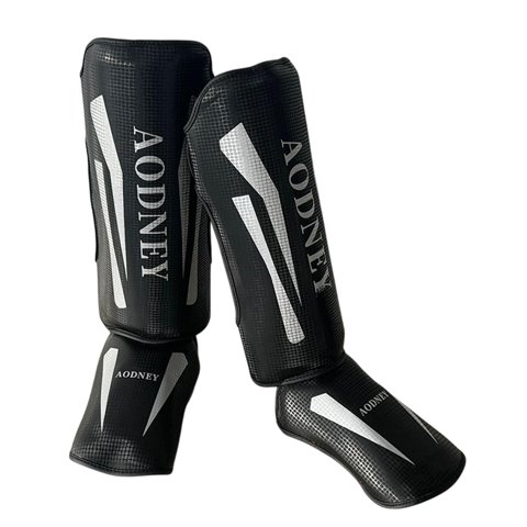 Ioensy - Espinilleras Para Kickboxing, Muay Thai, Almohadillas Para El Empeine De La Espinilla Para Lucha, Sanda, Karate, Color Negro, Talla M