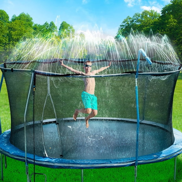 Rociadores de trampolín BOBOR para niños, juguetes acuáticos al aire libre de 39 pies