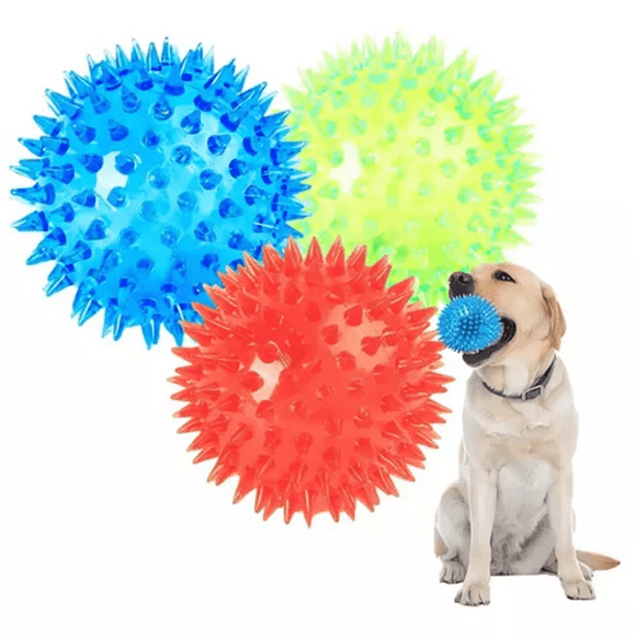 Pelota Juguete Luz y Sonido Mascota Perro Interactiva 6cm