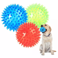 Genérico - Set 3 Pelotas Juguete Luz Y Sonido Mascotas Perros Gatos 7Cm