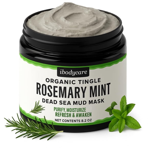 Mascarilla facial ibodycare 237 ml de barro de romero y menta (Mar Muerto)
