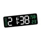 thumbnail image 4 of Reloj Despertador Digital °C/°F 12/24H Dst Reloj De Pared Para El Hogar, Sala De Estar, Mesita De Noche, Verde, 4 of 5