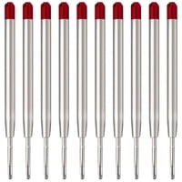 Recambios Para Bolígrafos De Tinta Mengran Para Bolígrafos Tipo Clic, Punta Mediana, 1 Mm, Color Roj