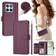thumbnail image 2 of Funda Cartera para Honor X8C 4G con Bolsillo para Billetes, Morado Oscuro, 2 of 6