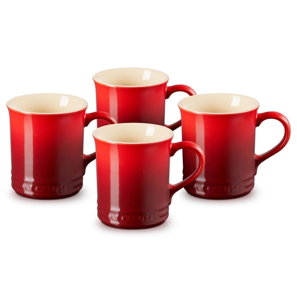 Set de tazas Le Creuset Stoneware, 400 ml, color cereza (juego de 4)