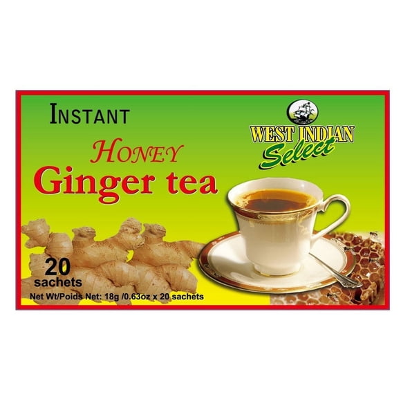 Té West Indian Select de miel y jengibre, 20 sobres, paquete de 3