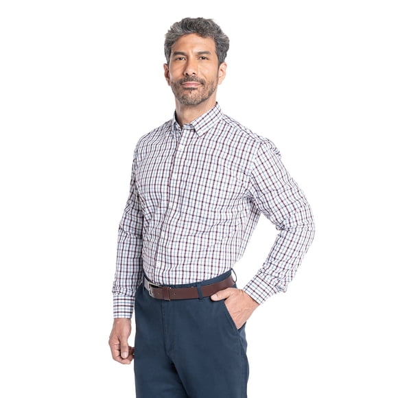 Camisa Manga Larga Cuadros Grandes Hombre