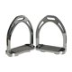 thumbnail image 3 of 2 Piezas De Estribos Para Silla De Montar, Sólidos Y Brillantes, Suministros Ecuestres Para Entrenamiento De Adultos, Color Plata, 3 of 5