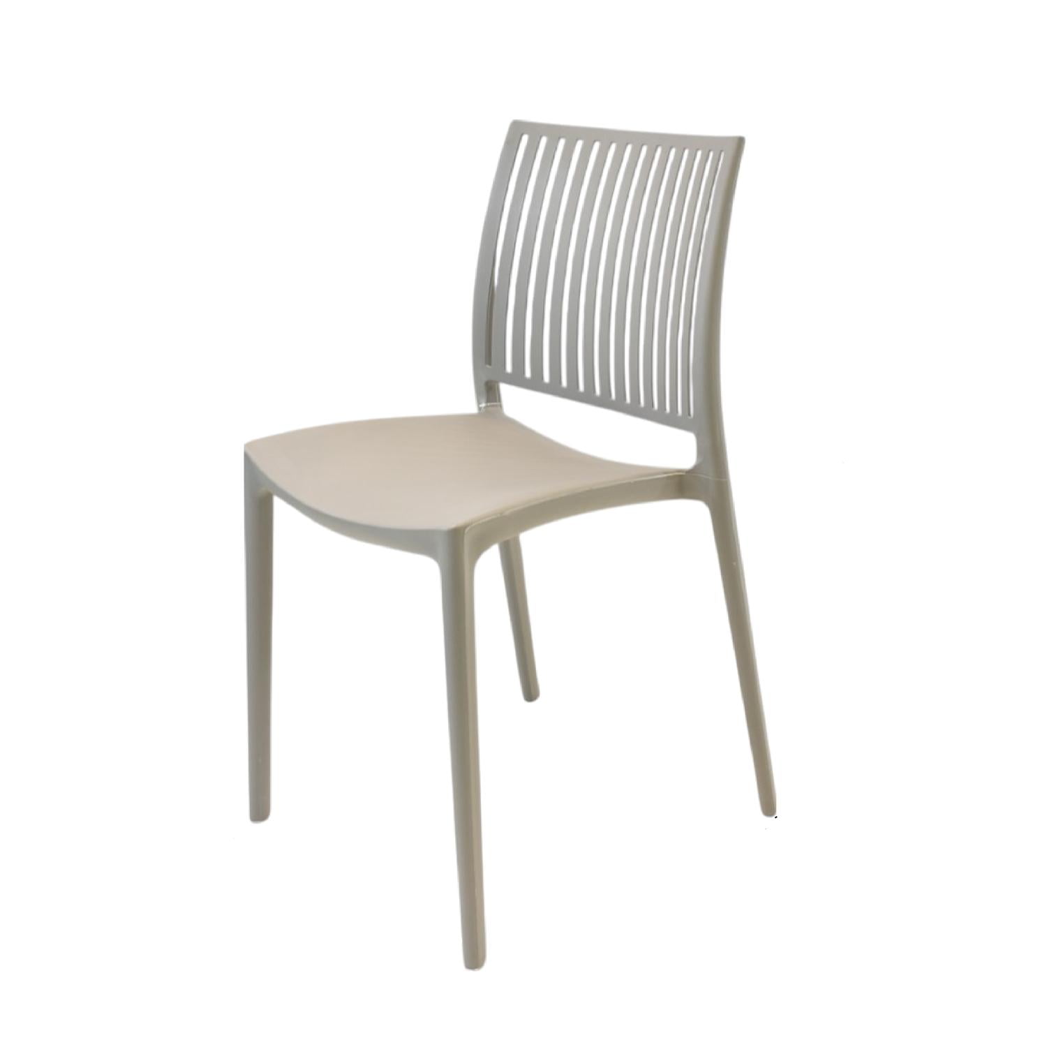 Silla Plástico Apilable Deco Noruega Gris Escandinavia Gris Tamaño Único