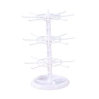 Magideal - Soporte Para Joyas Expositor Rotatorio Soporte Para Brazaletes Organizador De Llaveros Y Torre De Exhibición De Fácil Montaje Adecuado Para Regalos Y Blanco