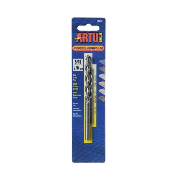 Broca ARTU-USA para azulejos PORC+ de 5/16 pulgadas y Pilot de 5/32 pulgadas
