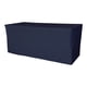 thumbnail image 1 of Mantel de popelina de poliéster y lino, entallado, 183 x 61 x 76 cm, azul marino, 1 of 2