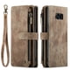 thumbnail image 1 of Wallet Case Artificial Leather Card Holder, Magnetic Kickstand & Zipper For Samsung Galaxy S23 S22 S21 S20 Ultra S21 FE S10 S9 S8 Plus Note 10 Note 20 Ultra, 1 of 3