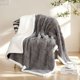 thumbnail image 4 of Manta polar Sherpa de Gracelife, 240 g/m², 200 x 230 cm, gris, 4 of 9