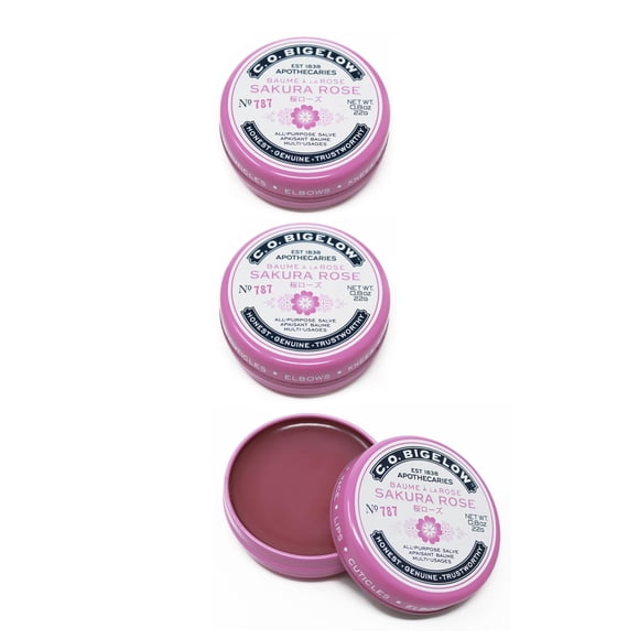 Set de bálsamo labial C.O. Bigelow Sakura Rose 3x23 ml para labios agrietados