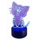 thumbnail image 1 of Lampara Ilusion 3D Gatito de 7 colores, Base touch, 1 of 6