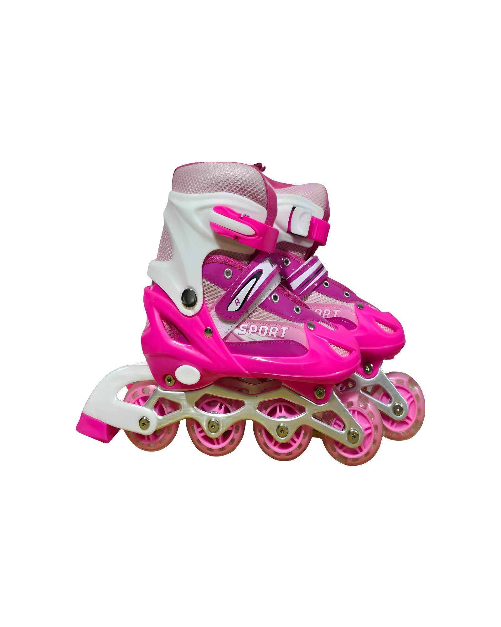 Genérico - Patin Lineal Con Luces Y Kit Talla M 35 38 Rosado